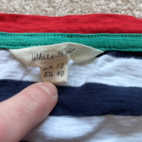 NWOT White Stuff Navy & White Striped T-shirt - Picture 2 of 5